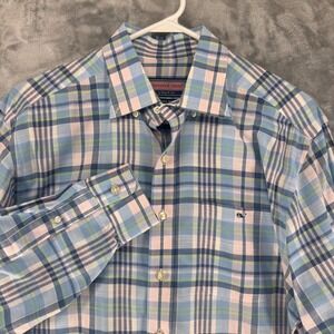 Vineyard Vines Tucker Shirt Men's M Long Sleeve Plaid Button Down 100% Cotton